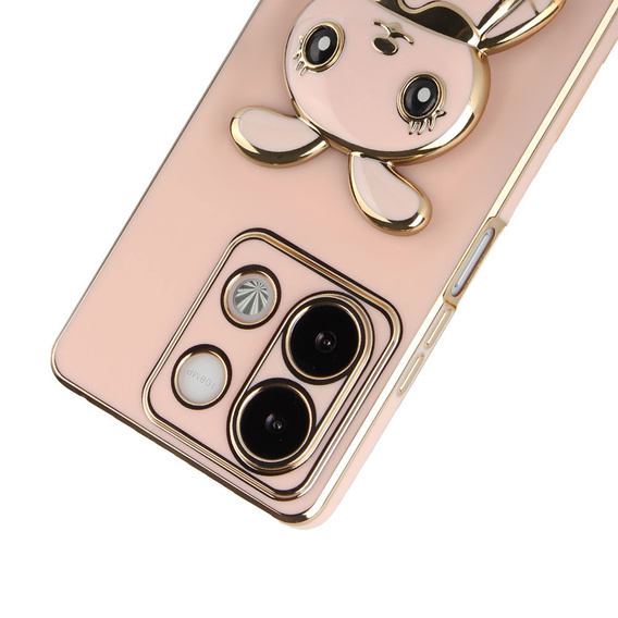 Case for Xiaomi Redmi Note 13 5G, Rabbit, pink + 9H Tempered Glass