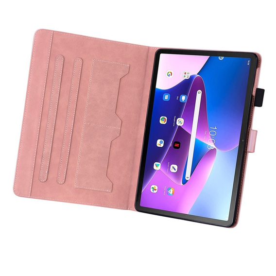 Case for Lenovo Tab M10 Plus 10.6 Gen 3, with flap, animal, pink