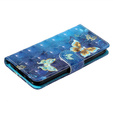 Flip case for Xiaomi Redmi 13C / Poco C65, Wallet, Butterflies blue