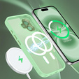 Case for iPhone 16 Plus, for MagSafe, ERBORD Matt Case, light green + Screen Glass