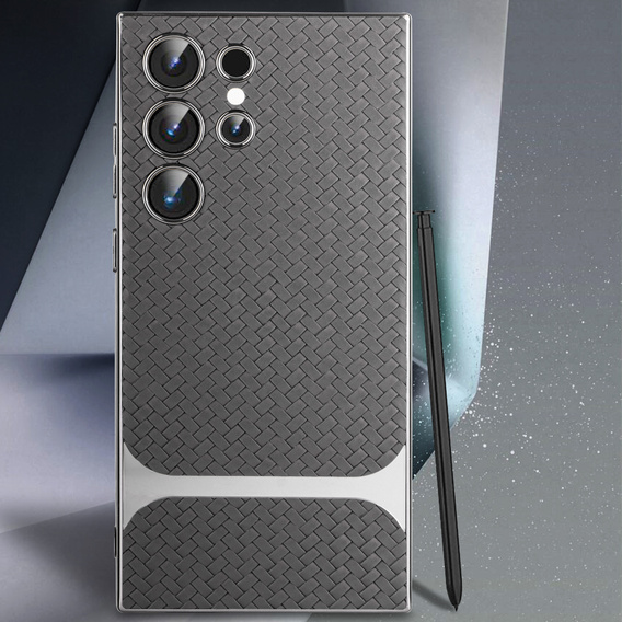 Case for Samsung Galaxy S24 Ultra, GKK Woven Leather, grey