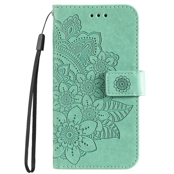 Flip case for Xiaomi Redmi 13C / Poco C65, Mandala Flower, green