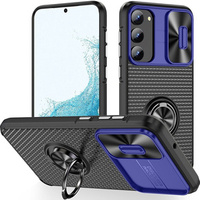Case for Samsung Galaxy S23, Camera Slide Ring, black / blue