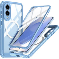 Case for Samsung Galaxy S25 Edge, Shockproof, with glass, for MagSafe, blue