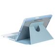 Keyboard case for iPad 11" 2025 A16 (11 gen.) / iPad 10.9" 2022 (10 gen.), Rotary 360° Leather, light blue