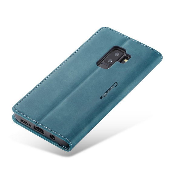 CASEME case for Samsung Galaxy S9 Plus, Leather Wallet Case, blue
