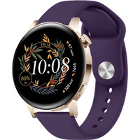 Silicone strap 20mm, Black/Black Buckle