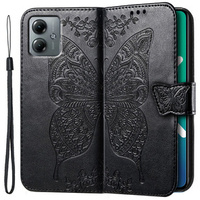 Flip case for Motorola Moto G14, Butterfly, black