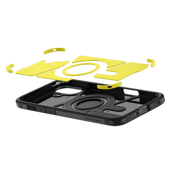 Spigen case for iPhone 16 Plus, Tough Armor Mag MagSafe, black + 9H Tempered Glass