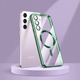 Case for Samsung Galaxy A35 5G, Electro MagSafe, green + Screen Glass