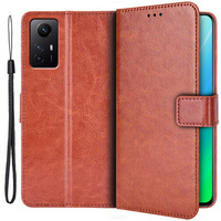 Flip case for Xiaomi Redmi Note 12S, Wallet, brown