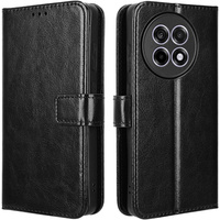 Flip case for OnePlus 13R, Crazy Horse Wallet, black