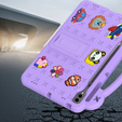 Children's case for Samsung Galaxy Tab S10+ Plus, Cute Patterns, with stand, purple
