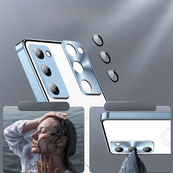 Camera Protection Case for Samsung Galaxy S20 FE, CamShield MagSafe, transparent / blue