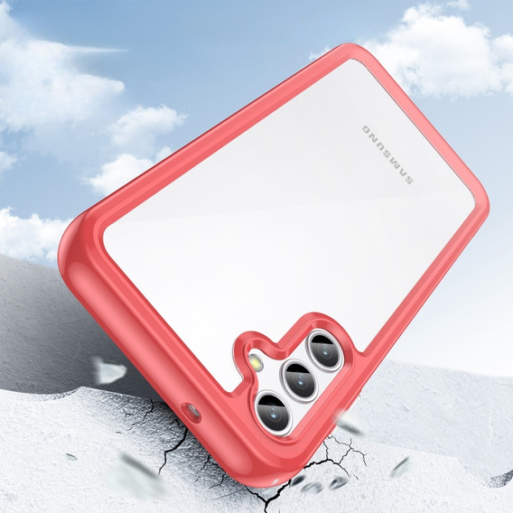 Case for Samsung Galaxy A14 4G/5G, Fusion Hybrid, transparent / red