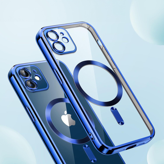 Case for iPhone 11, Electro MagSafe, blue + Screen Glass
