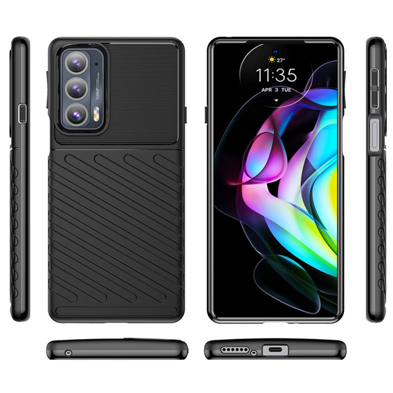 Case for Motorola Edge 20, Thunder, black