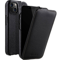 MELKCO flip case for iPhone 13, leather, flip, black
