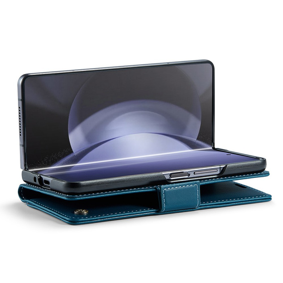 CASEME flip case for Samsung Galaxy Z Fold6 5G, Litchi Wallet, blue