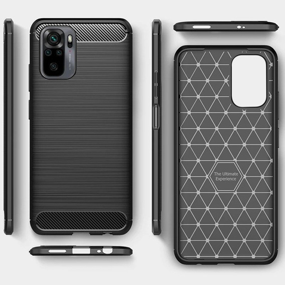 Case for Xiaomi Redmi Note 10 / 10S, Carbon, black