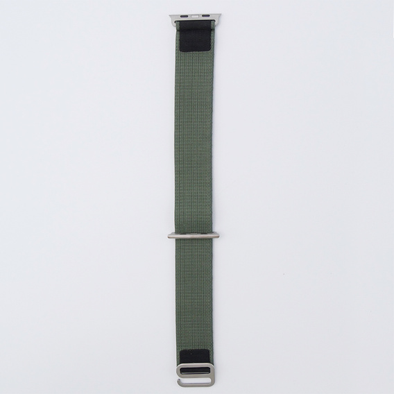 Nylon Strap for Apple Watch 1/2/3/4/5/6/7/8/SE/ULTRA 42/44/45/49mm, Green / Black