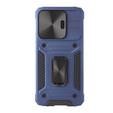 Armored Case for Xiaomi Redmi Note 13 Pro 5G, CamShield Slide, blue + Tempered Glass 9H