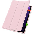 Case for Samsung Galaxy Tab S10 FE+ Plus, Smartcase with stylus space, pink