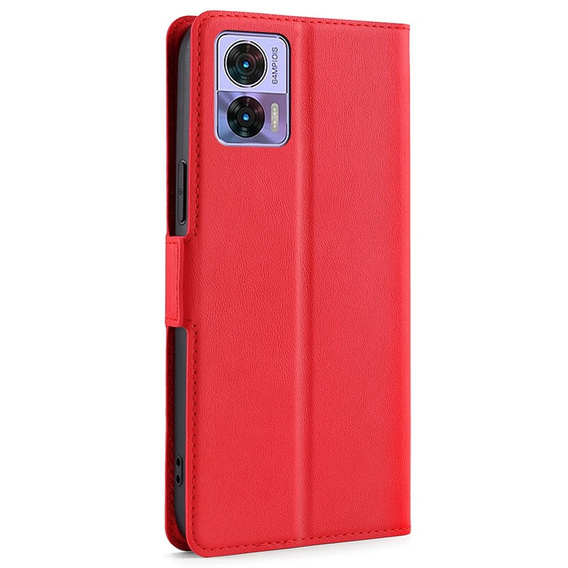 Flip case for Motorola Edge 30 Neo 5G, Wallet Thin Magnet, red