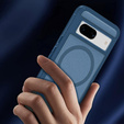Case with frame for Google Pixel 8A, for MagSafe, blue