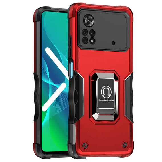 Case for Xiaomi Poco X4 Pro 4G, Dual-Layer Armor, red