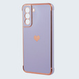Case for Samsung Galaxy S21 FE, Electro heart, purple