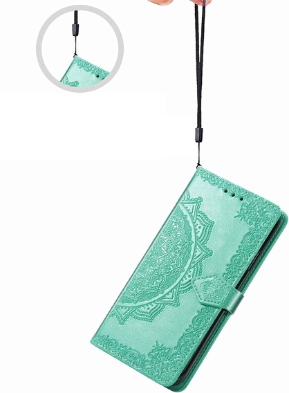 Flip case for Realme Note 50, Mandala, green