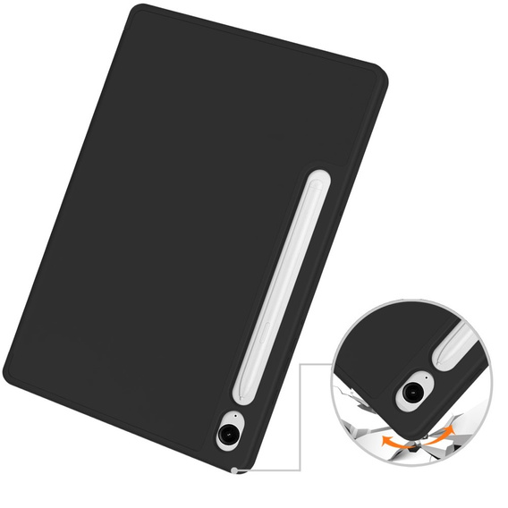 Case for Samsung Galaxy Tab S10 Lite / S10 FE / S9 FE, Smartcase with stylus space, black