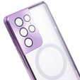 Magnetic Dual Glass MagSafe case for Samsung Galaxy S21 Ultra, purple