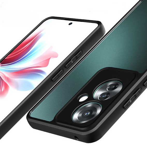 Case for Oppo Reno 11F 5G, Fusion Hybrid, matt / black