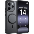 Case for Xiaomi Redmi Note 14 4G, for MagSafe, ERBORD Matt Case, black + Screen Glass