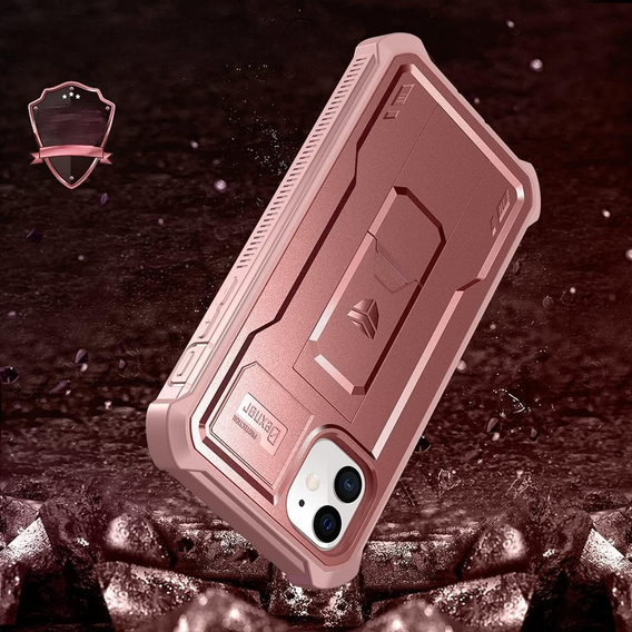 Armored case for iPhone 11, Dexnor Full Body, pink rose gold