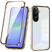 Case for Samsung Galaxy A36, Magnetic Dual Glass, gold