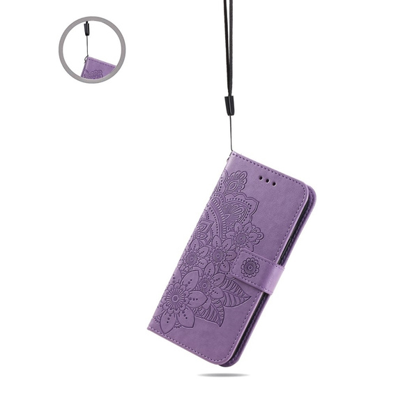 Flip case for Samsung Galaxy M15 5G, Mandala, purple
