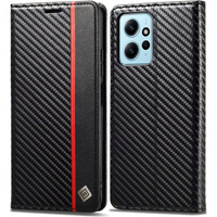 Flip case for Xiaomi Redmi Note 12 4G, Carbon LC.IMEEKE, black