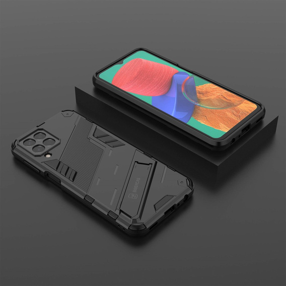 Case for Samsung Galaxy M33 5G, Military kickstand, black