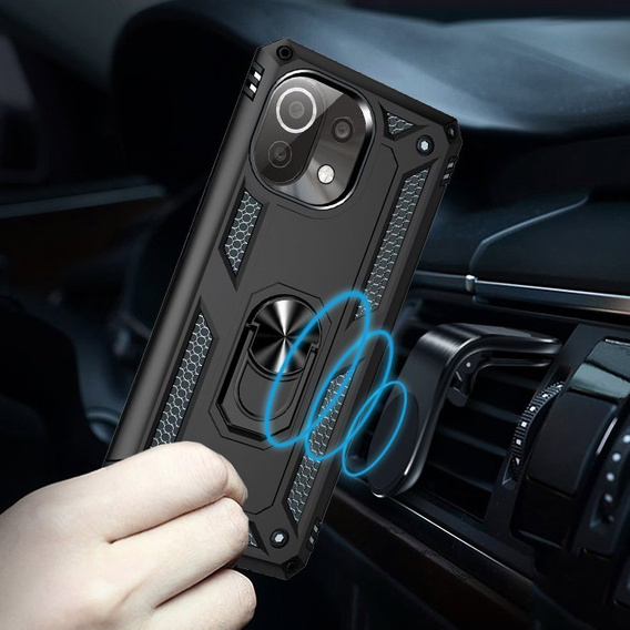 Armor Case for Xiaomi Mi 11 Lite / Mi 11 Lite 5G / 11 Lite 5G NE, Nox Case Ring, black