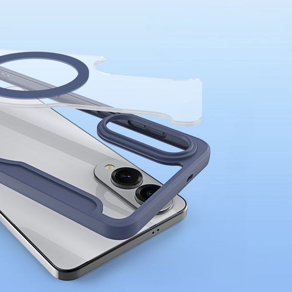 Dux Ducis Case for Samsung Galaxy S25 Edge, Skin X Pro, MagSafe, dark blue