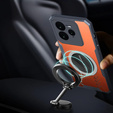 Case for Realme GT 7 Pro, with magnetic sheet, transparent / black