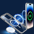 Case for iPhone 14 Pro, ERBORD Hybrid MagSafe Case, silver