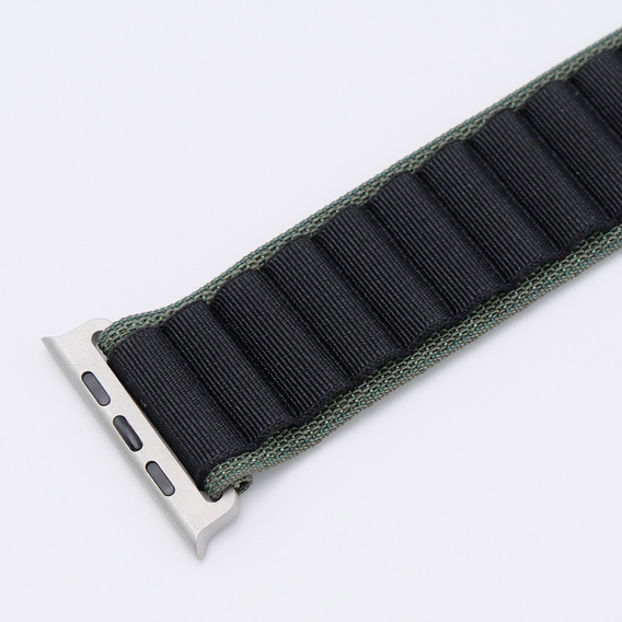 Nylon Strap for Apple Watch 1/2/3/4/5/6/7/8/SE/ULTRA 42/44/45/49mm, Green / Black