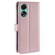 Flip case for Oppo A78 4G, Wallet Zipper Pocket, pink