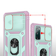 Case for Samsung Galaxy S20 FE, CamShield Slide, green/pink