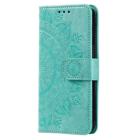Flip case for Oppo A17, Mandala, green