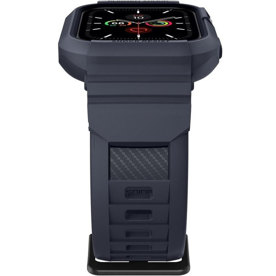 Spigen strap with case for Apple Watch 4/5/6/7/8/9/SE 44/45mm, Rugged Armor Pro, charcoal grey